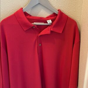 Cubavera Vibrant Red Men's Polo Shirt